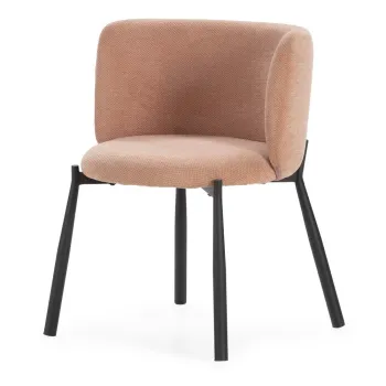 Set de scaune de sufragerie piersica 2 buc. tapitat Ginny - MOME imagine