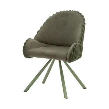 Set de scaune de sufragerie verde cu cotiere 2 buc. tapitat Stockholm - Mauro Ferretti imagine