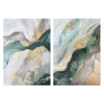 Set de tablouri cu detalii pictate manual 2 buc. 50x70 cm Aventurine - Styler imagine