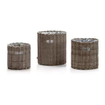 Set ghivece de gradina Bonami Essentials Natural, gri imagine