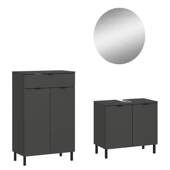 Set mobila de baie gri antracit Arcena - Germania imagine