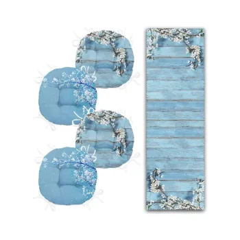 Set napron de masa si perne de scaun 5 buc. - Mila Home imagine