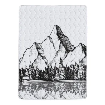 Set patura si fata de masa din bumbac satinat matlasat 140x200 cm - Butter Kings imagine