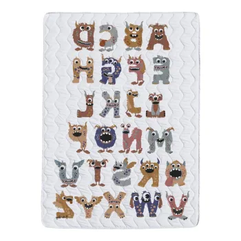 Set patura si fata de masa din bumbac satinat matlasat 140x200 cm - Butter Kings imagine