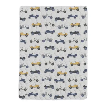 Set patura si fata de masa din bumbac satinat matlasat 140x200 cm - Butter Kings imagine