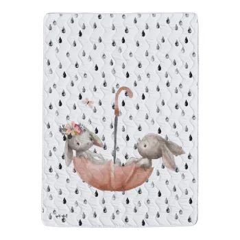 Set patura si fata de masa din bumbac satinat matlasat 140x200 cm - Butter Kings imagine