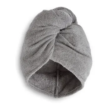 Set prosoape pentru par gri 2 buc. din bumbac cu uscare rapida 20x13 cm Quick Dry - Catherine Lansfield imagine