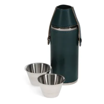 Set sticla si pahare de tarie albastru inchis 3 buc. din otel inoxidabil 220 ml Spirit of Adventure - Rex London imagine