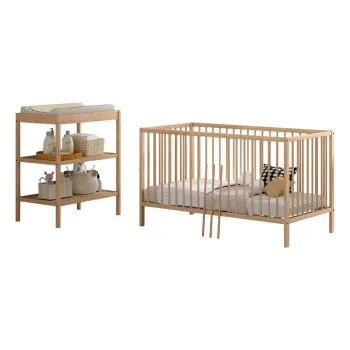 Seturi de mobila pentru copii 2 buc. din lemn de fag Dino - Vipack imagine