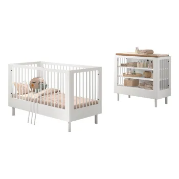 Seturi de mobila pentru copii 2 buc. din lemn de fag Forrest - Vipack imagine