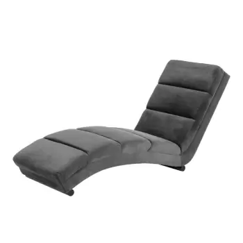 Sezlong cu husa din catifea Actona Slinky, gri imagine