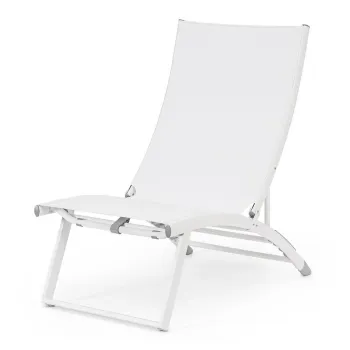 Sezlong de gradina alb din metal Taylor - Bizzotto imagine