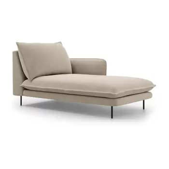 Sezlong divan cu cotiera pe partea dreapta Cosmopolitan Design Vienna, bej imagine