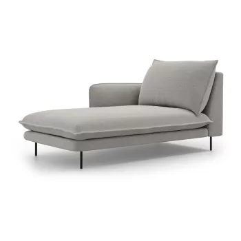 Sezlong divan cu cotiera pe partea dreapta Cosmopolitan Design Vienna, gri deschis imagine