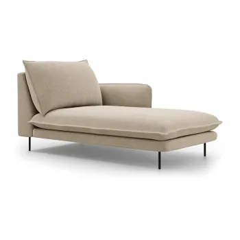 Sezlong divan cu cotiera pe partea stanga Cosmopolitan Design Vienna, bej imagine