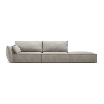 Sezlong gri deschis (cu colt pe partea dreapta) Vanda - Mazzini Sofas imagine