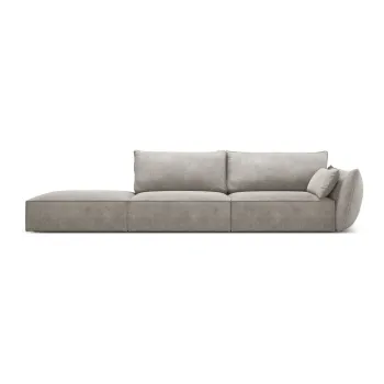 Sezlong gri deschis (cu colt pe partea stanga ) Vanda - Mazzini Sofas imagine