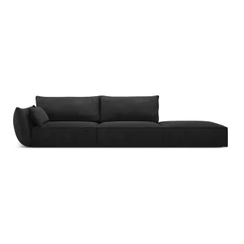 Sezlong gri inchis (cu colt pe partea dreapta) Vanda - Mazzini Sofas imagine