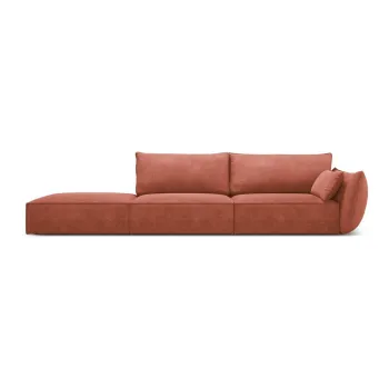 Sezlong rosu (cu colt pe partea stanga ) Vanda - Mazzini Sofas imagine