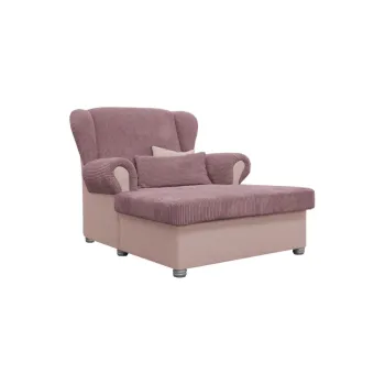 Sezlong roz cu tapiterie din catifea reiata Lord - Ropez imagine