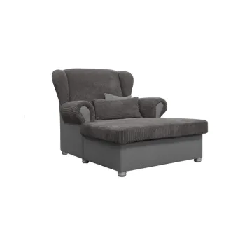 Sezlong taupe cu tapiterie din catifea reiata Lord - Ropez imagine