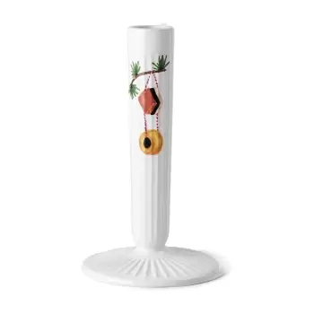 Sfesnic alb de Craciun din ceramica Kahler Design Hammershoi, inaltime 16 cm imagine
