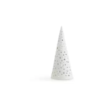 Sfesnic de Craciun din bone china Kahler Design Nobili, inaltime 19 cm, alb imagine