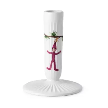 Sfesnic de Craciun din ceramica Kahler, o 9,5 cm, alb imagine