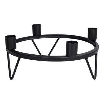 Sfesnic pentru advent din metal cu model de Craciun - Dakls imagine