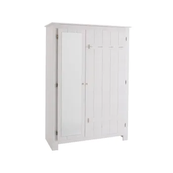 Sifonier alb din lemn de pin cu oglinda 120x170 cm Bertram - Storaa imagine