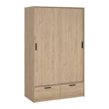 Sifonier cu aspect de lemn de stejar cu usa glisanta 121x200 cm Line - Tvilum imagine