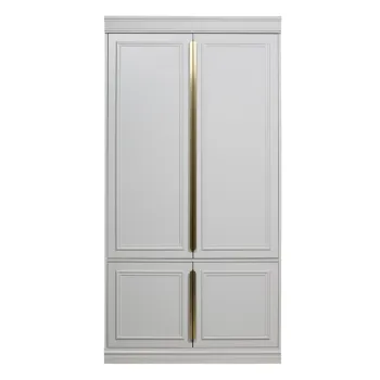 Sifonier din lemn de pin gri deschis cu usa cu balamale 110x215 cm Organize - BePureHome imagine