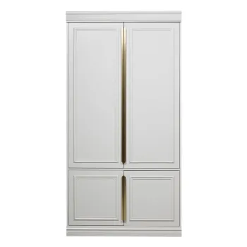 Sifonier din lemn de pin gri deschis cu usa cu balamale 110x215 cm Organize - BePureHome imagine