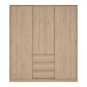 Sifonier in culoare naturala cu aspect de lemn de stejar cu usa glisanta 177x200x60 cm Naia - Tvilum imagine