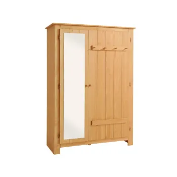 Sifonier in culoare naturala din lemn de pin cu oglinda 120x170 cm Bertram - Storaa imagine