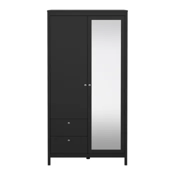 Sifonier negru cu oglinda 102x199x58 cm Madrid - Tvilum imagine