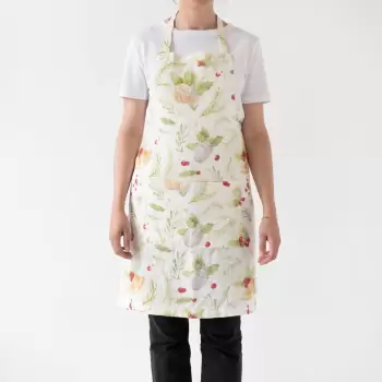 Sort de bucatarie din in Linen Tales Daily Apron Merry, 80 x 55 cm imagine