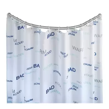 Suport curbat pentru perdea dus Wenko, argintiu imagine