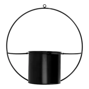 Suport de perete pentru ghiveci Esschert Design Planter, negru imagine