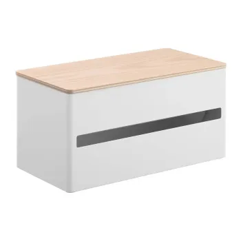 Suport orizontal pentru prosoape de bucatarie din hartie alb din metal Rin - YAMAZAKI imagine