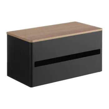 Suport orizontal pentru prosoape de bucatarie din hartie negru din metal Rin - YAMAZAKI imagine