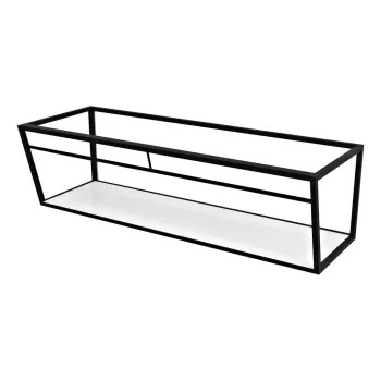 Suport pentru chiuveta alb/negru suspendat din metal 218x40 cm Aruba - Sapho imagine