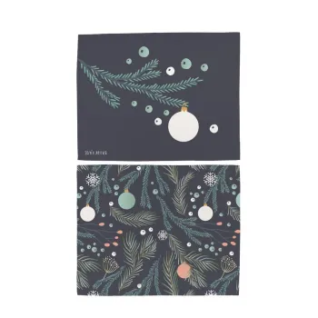 Suport pentru farfurii 2 buc. din material textil 35x45 cm cu model de Craciun Christmas Deco - Butter Kings imagine