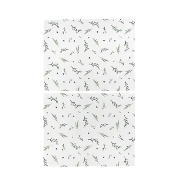 Suport pentru farfurii 2 buc. din material textil 35x45 cm cu model de Craciun Delicate Green - Butter Kings imagine