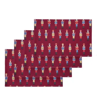 Suport pentru farfurii din bumbac 46x30 cm cu model de Craciun Christmas Nutcracker - Catherine Lansfield imagine
