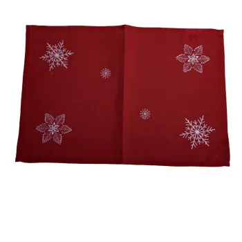 Suport pentru farfurii din material textil 33x48 cm cu model de Craciun Crystalline - Dakls imagine