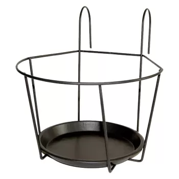 Suport pentru ghiveci din metal Esschert Design, latime 21,4 cm, gri imagine