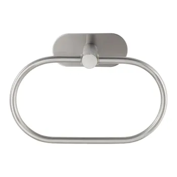 Suport pentru prosoape argintiu mat autoadeziv din otel inoxidabil Orea - Wenko imagine