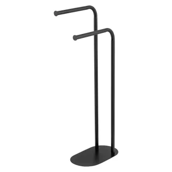 Suport pentru prosoape negru din otel Levante - Wenko imagine