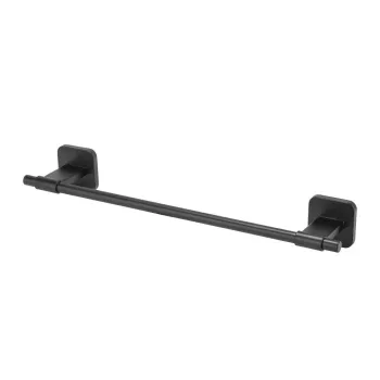 Suport pentru prosoape negru mat autoadeziv cu Turbo-Loc din otel inoxidabil Porto - Wenko imagine
